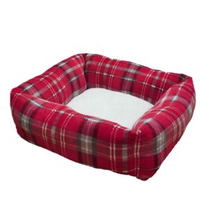 Comfort bed "KARELI" red,  60 x 60 x 20 cm