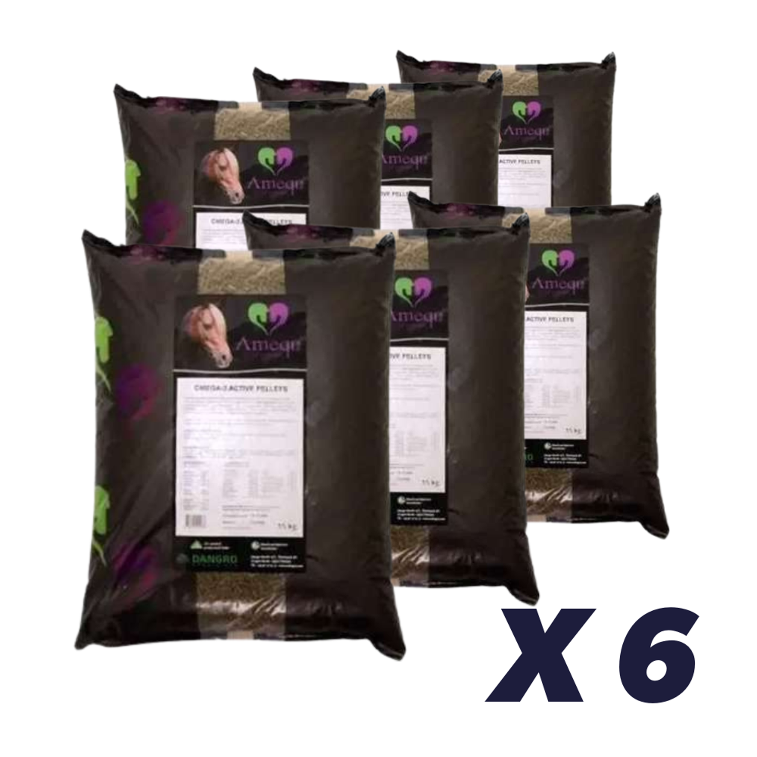 6 x Omega-3 Active Pellets 15 kg - Hestefoder