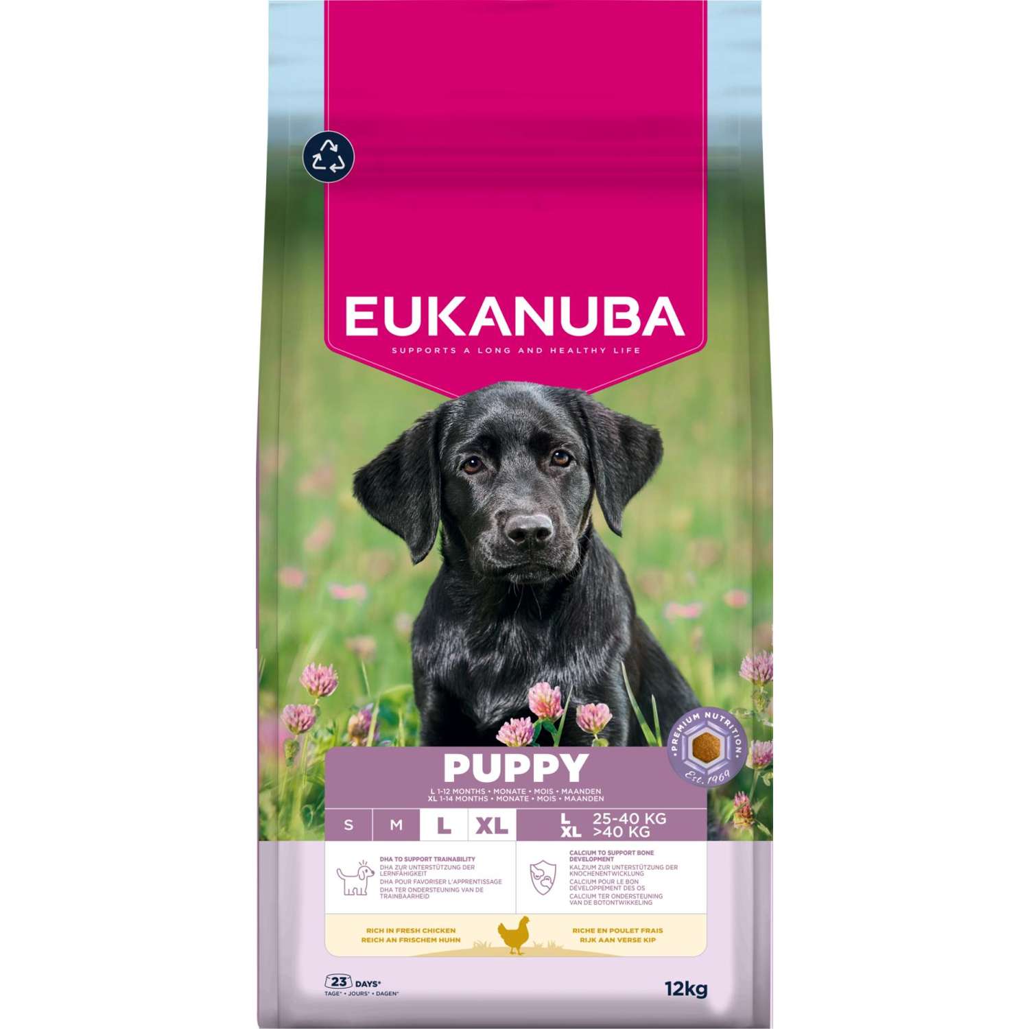 EUKANUBA Puppy Large Breed kylling 3 kg / 12 kg - 12 kg - Hundefoder