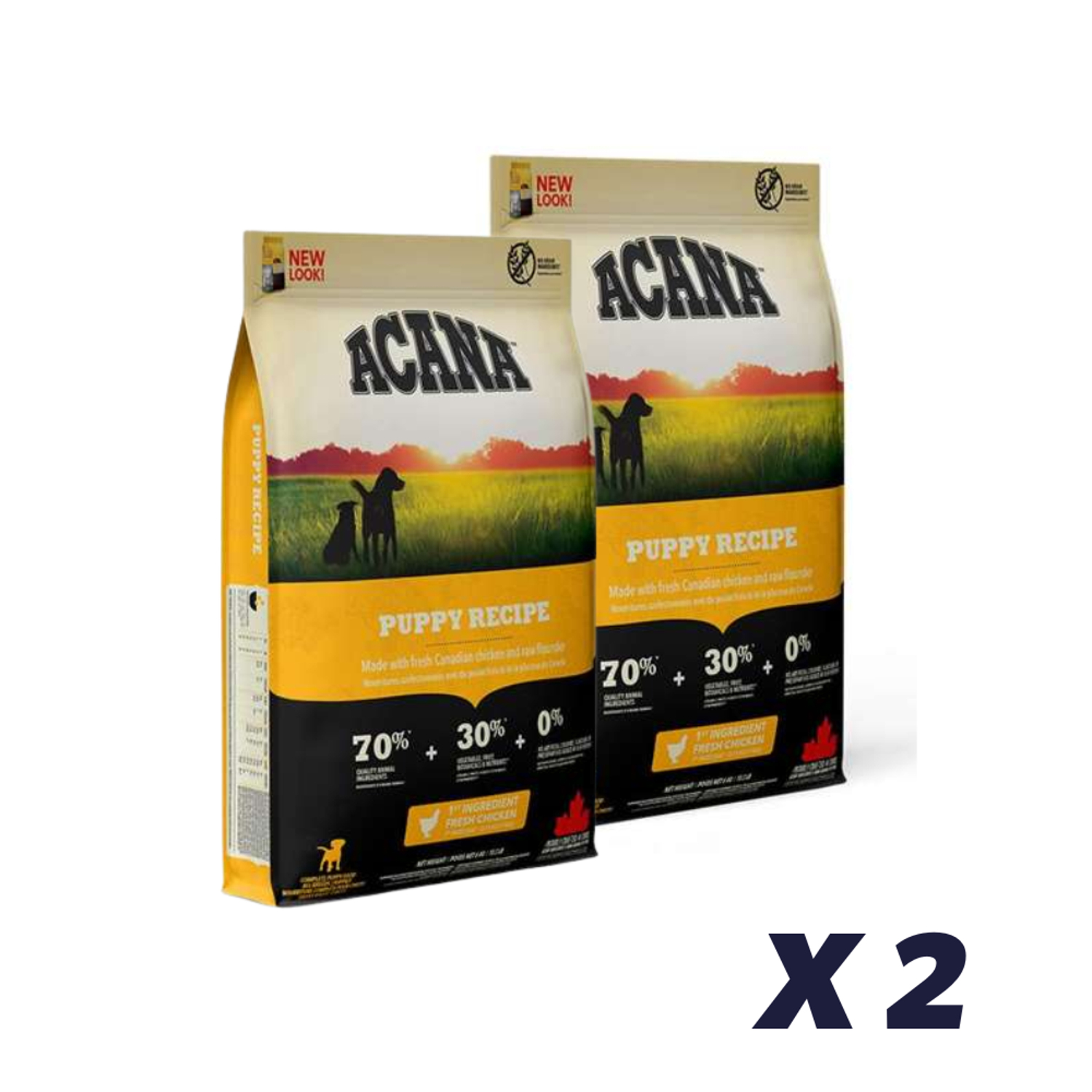 2 x Acana Puppy Recipé 2 kg - Hundefoder