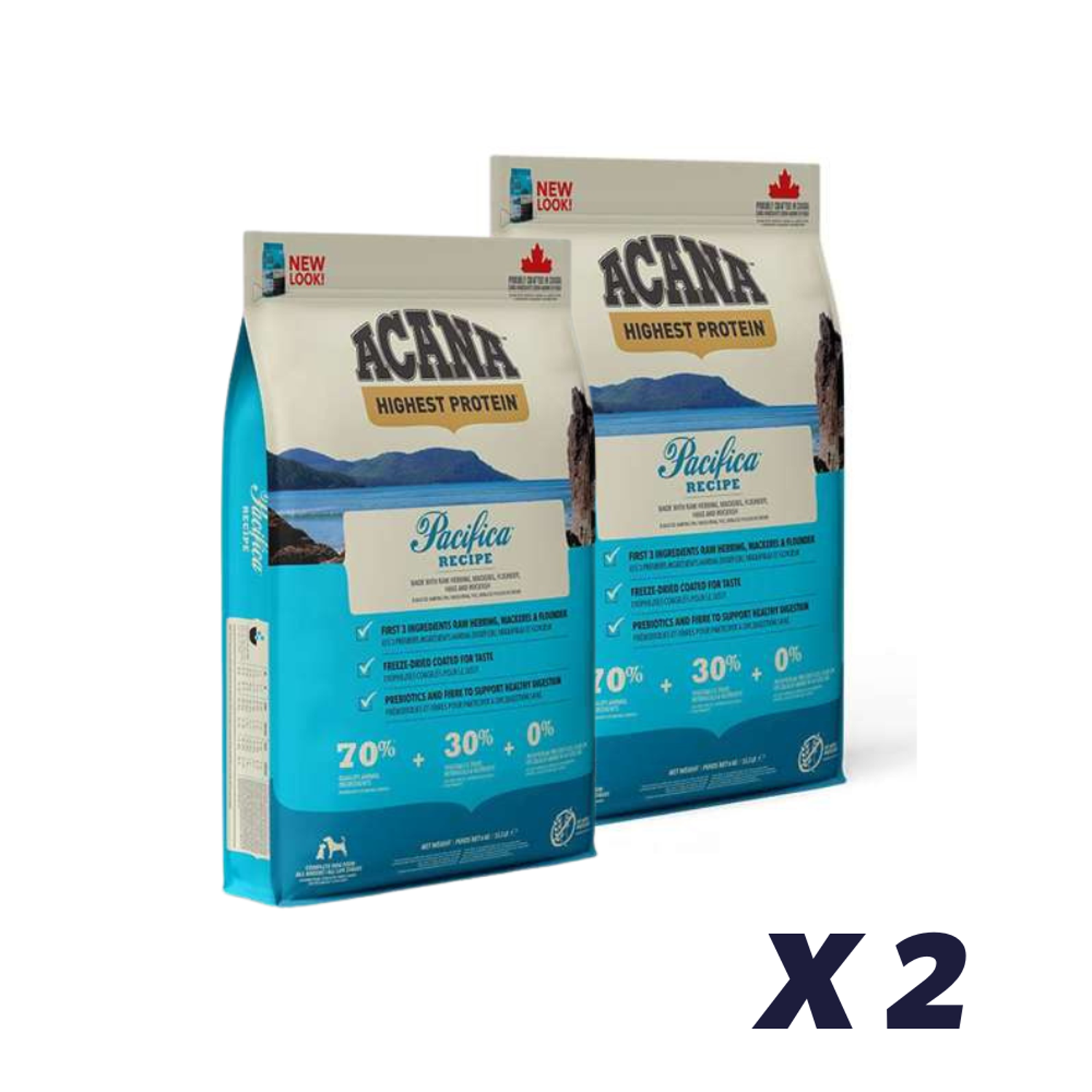 2 x Acana Pacifica Dog Recipé 2 kg - Hundefoder