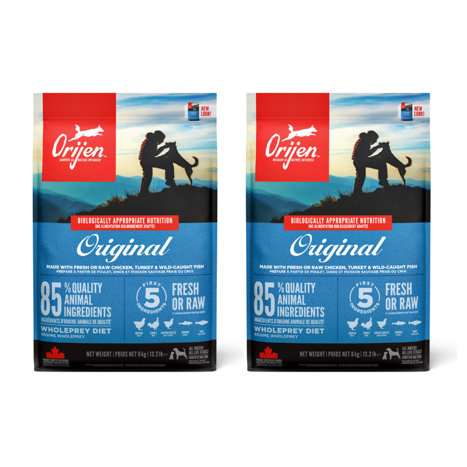 2 x ORIJEN Original 6 kg - Hundefoder