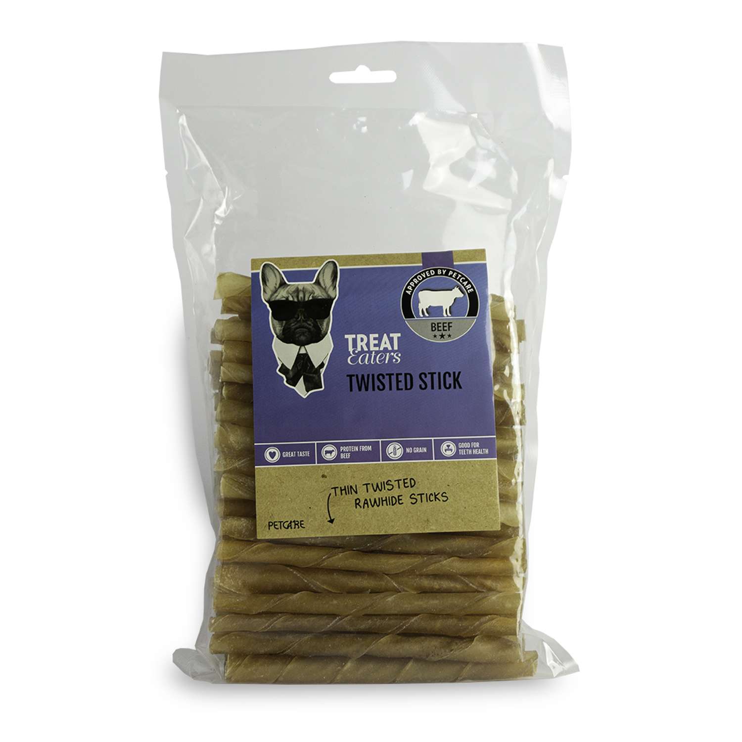 TE Twisted Stick Nat. 8 mm, ca 500g - Hundesnacks / Godbidder
