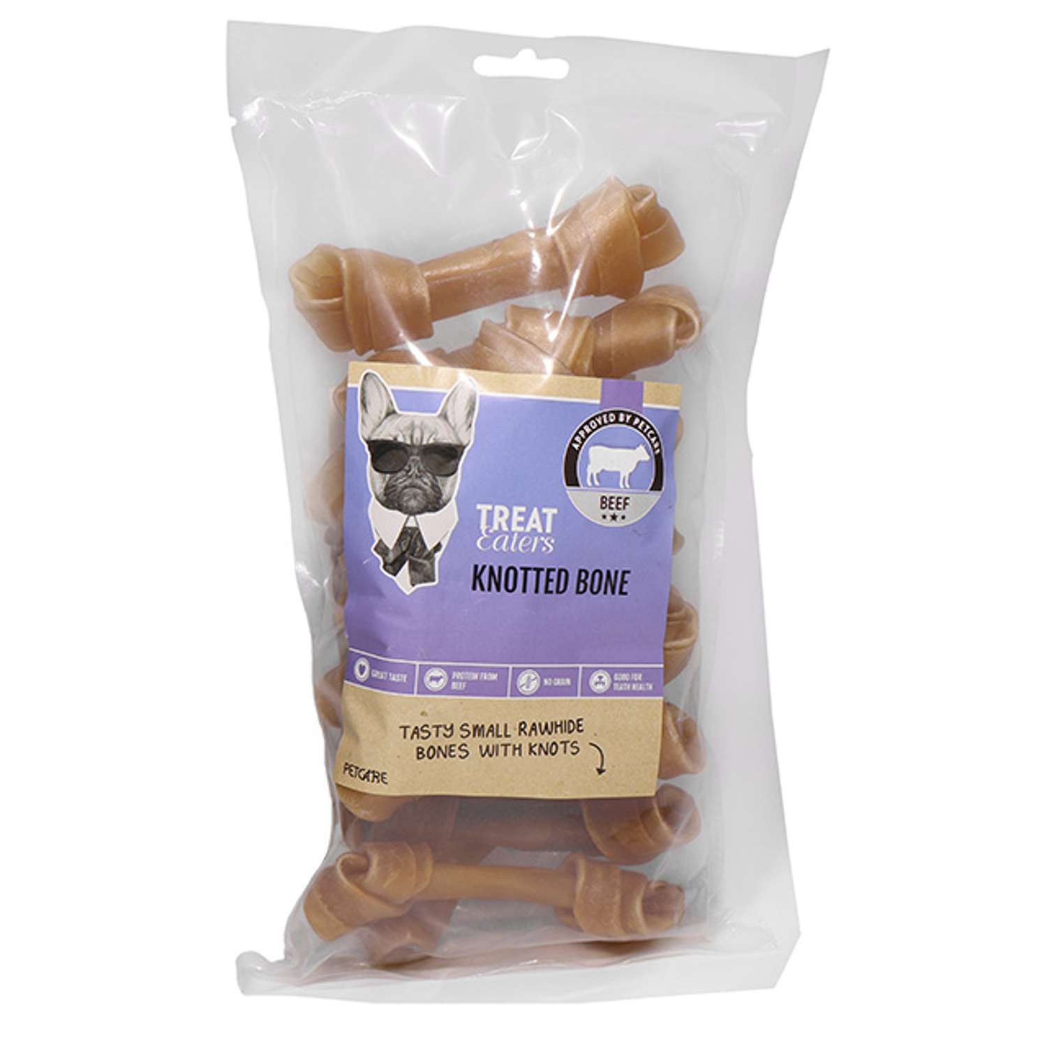 TE Knotted Bone Natural 12 pcs - Hundesnacks / Godbidder