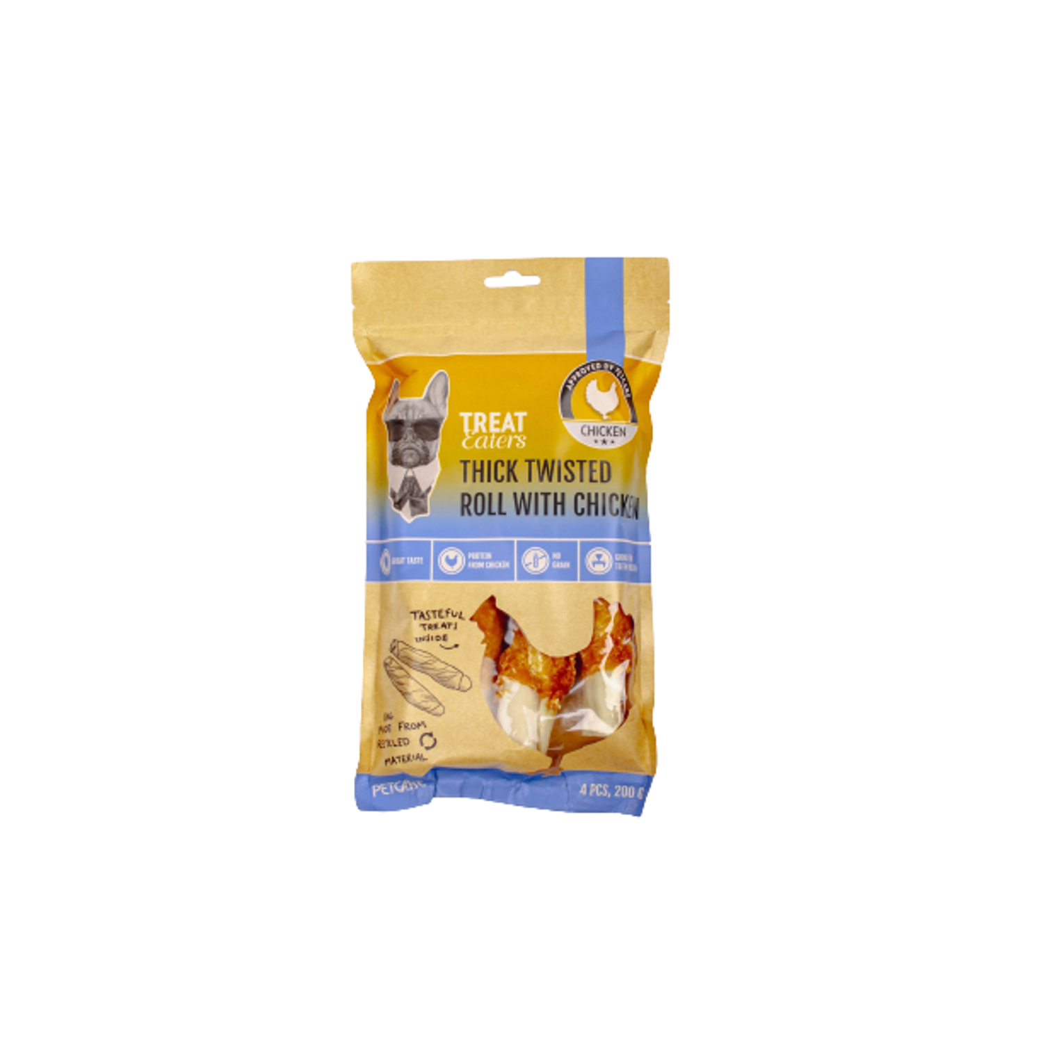 TE Twisted Chicken Roll, 4 pcs - Hundesnacks / Godbidder