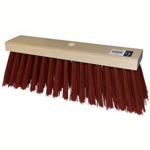 Gadekost medium nylon rød uden skaft - 35 cm