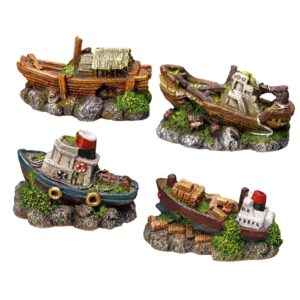 Akvariedekoration - Boats, assortment