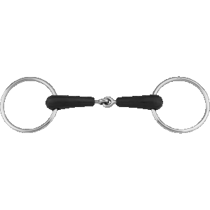 Rubber bit soft 18 mm single jointed - Stainless steel