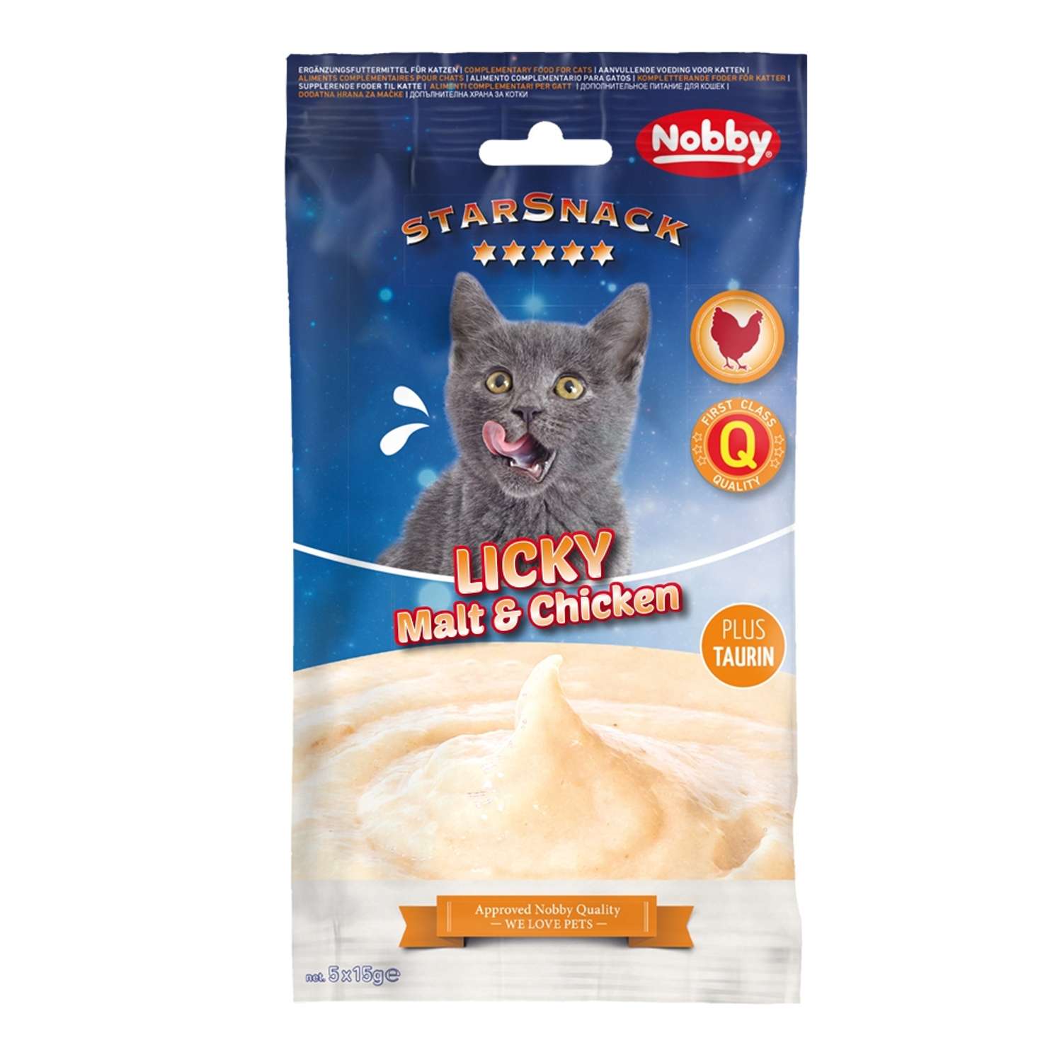 StarSnack LICKY Malt & Chicken, 5x15 g. - Kattemad