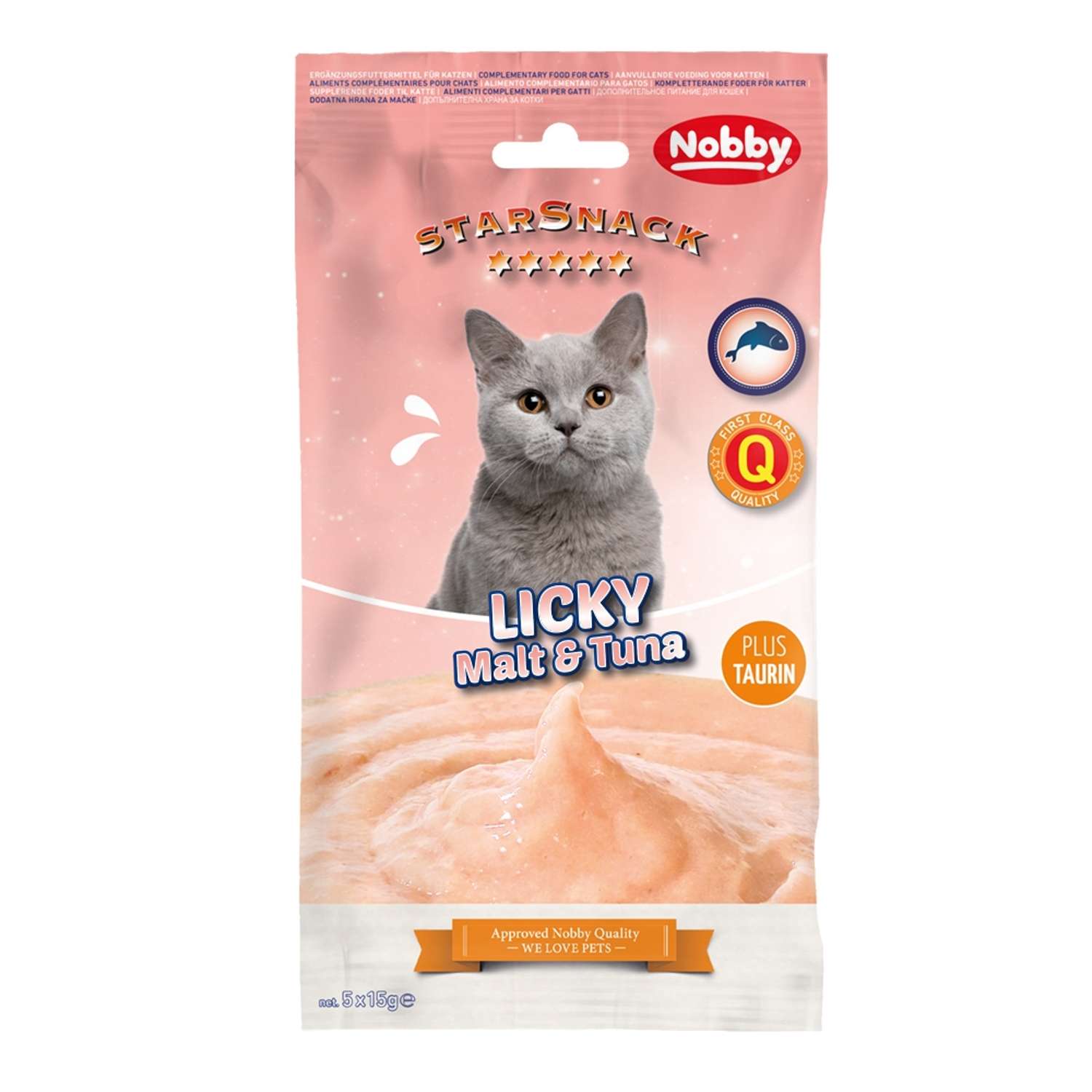 StarSnack LICKY Malt & Tuna, 5x15 g. - Kattemad