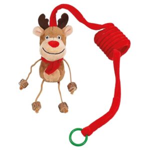 Plush Xmas reindeer with spiral, 75-130 cm