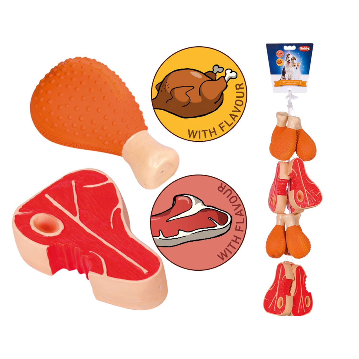 Latex Barbecue Bidelegetøj ca. 13,5 cm