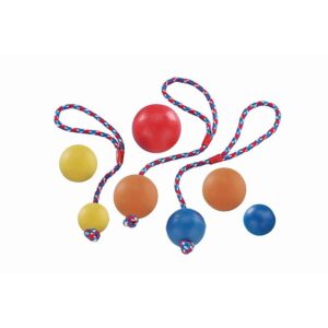 Gummilegetøj bold, massiv 6,5cm m/reb
