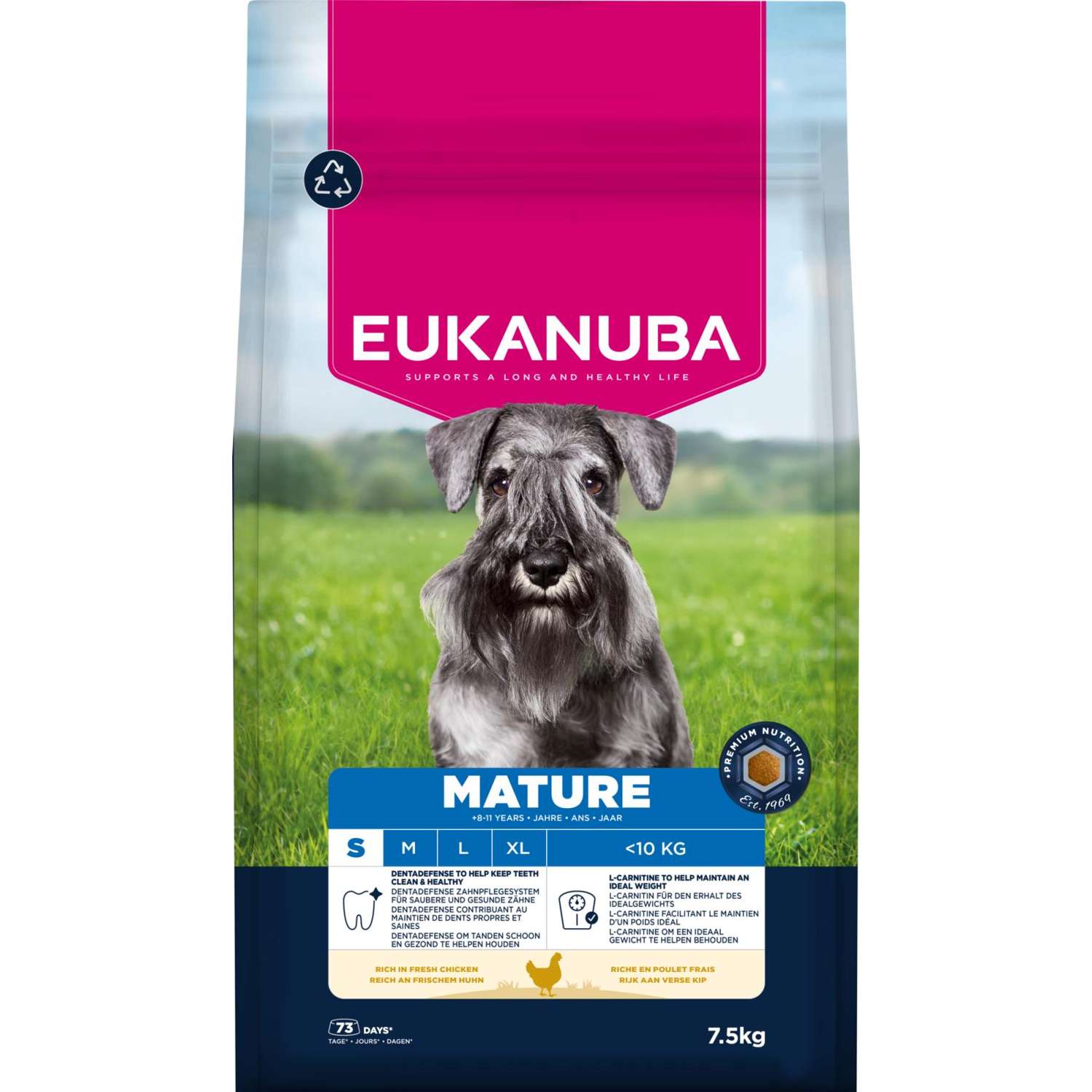 EUKANUBA Mature Small Breed kylling 7,5 kg - Hundefoder