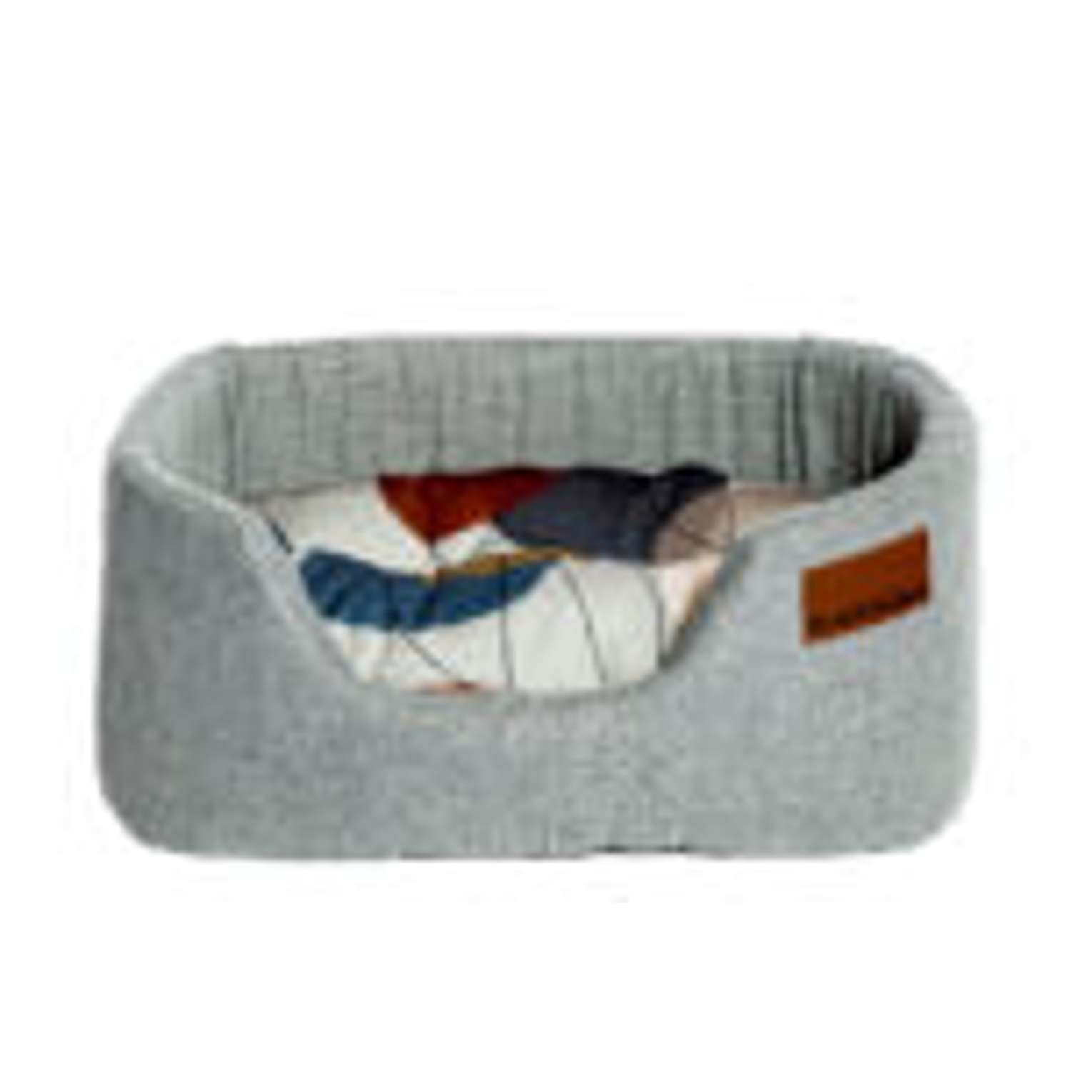 Hundeseng / kurv - Colour Block Silver Lux Slumber Bed - Grey - 61 cm