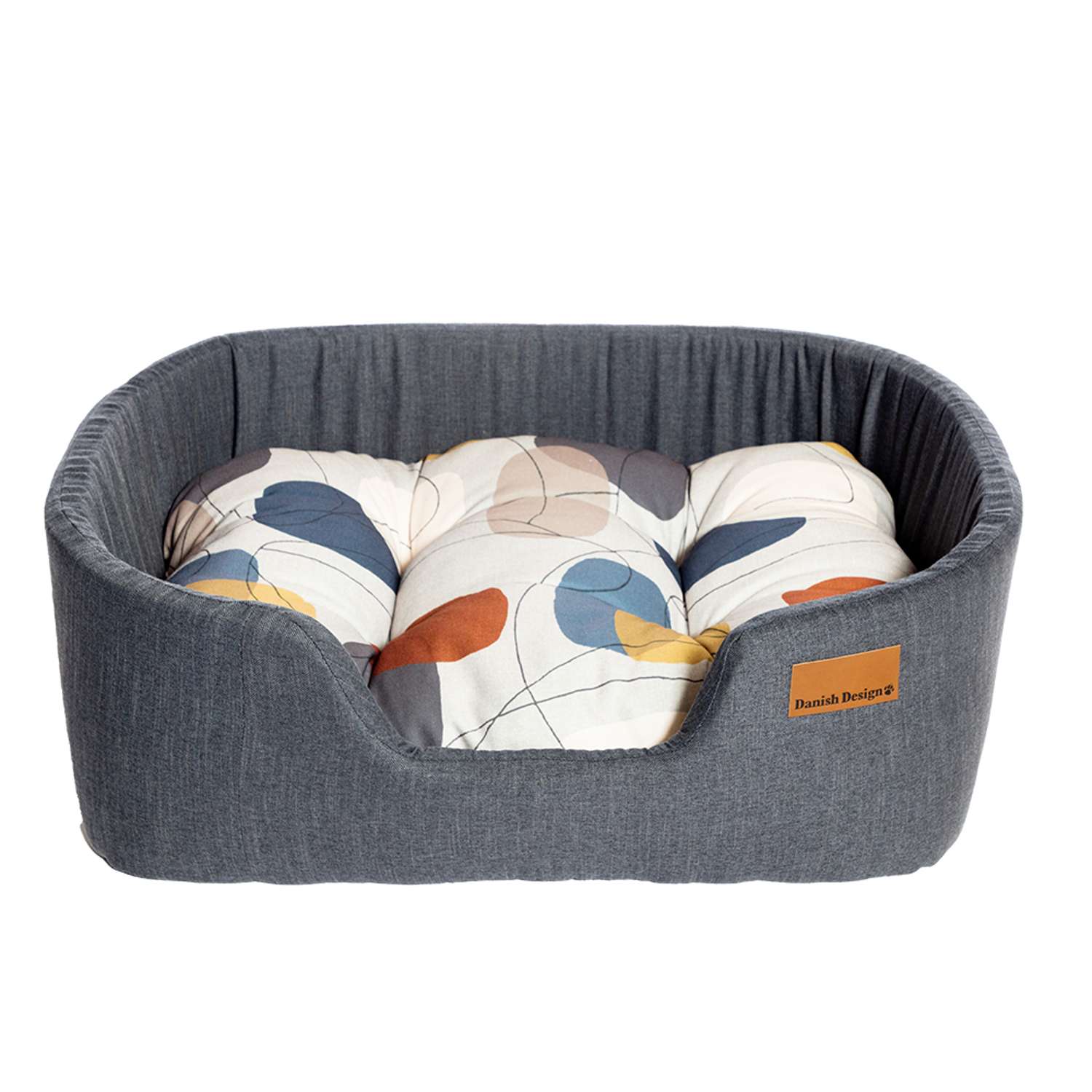 Hundeseng / kurv - Colour Block Steel Lux Slumber Bed - Dark Grey - 61 cm