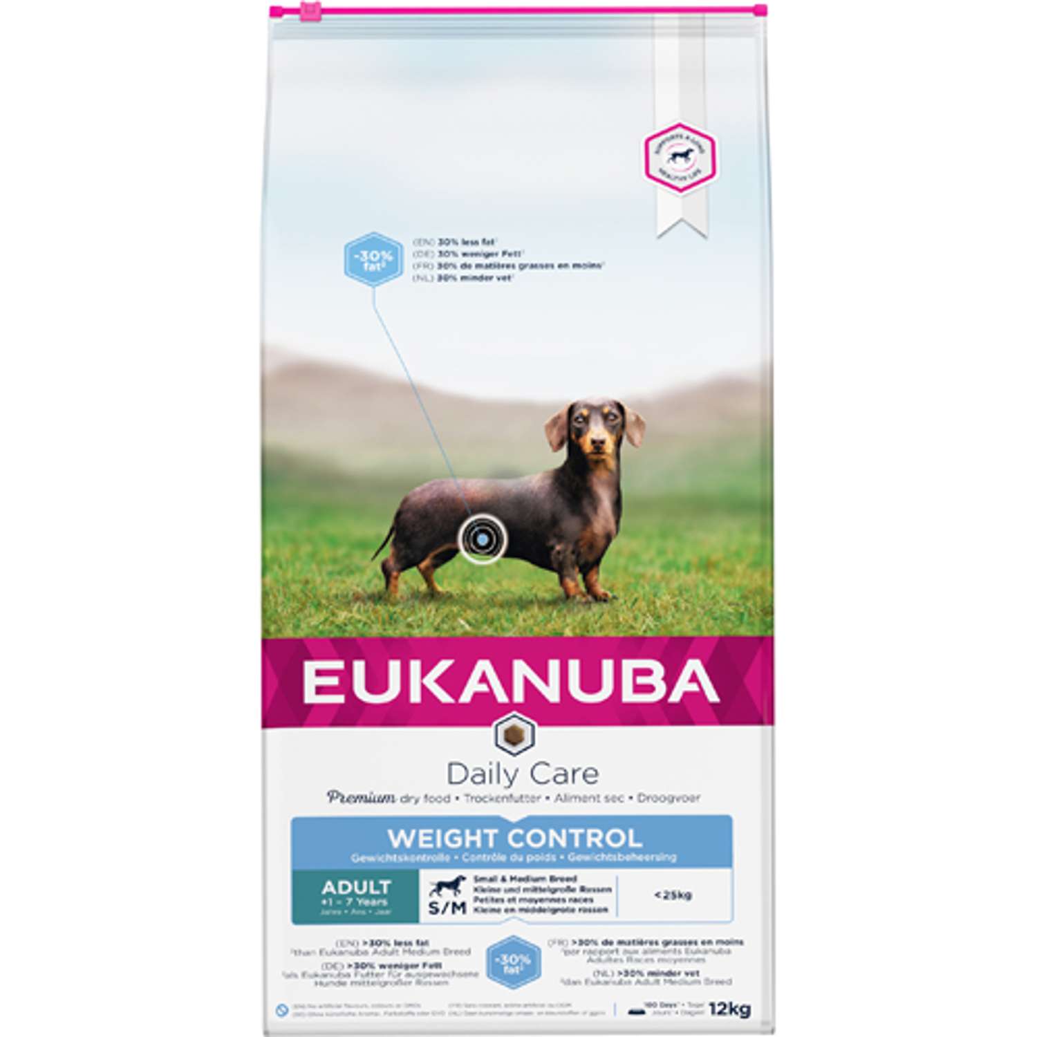 DailyCare Adult Small/Medium Breed Weight Control 2,3 kg / 12 kg - 12 kg - Hundefoder
