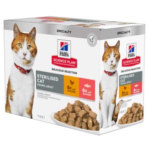 SP Feline Adult Sterilised Laks & Kylling 12x85g