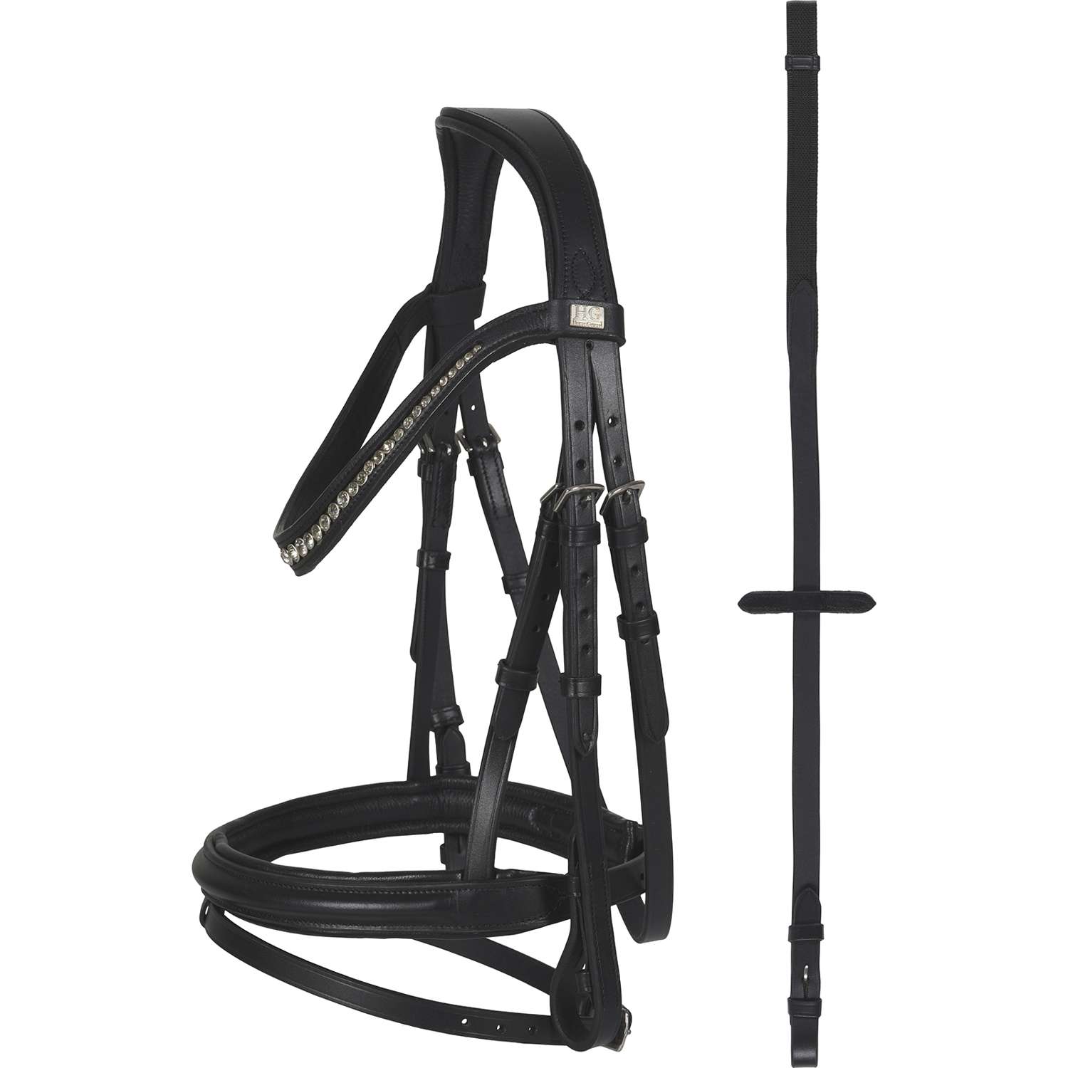 Emi III trense m/ Aachner næsebånd - Black - FULL