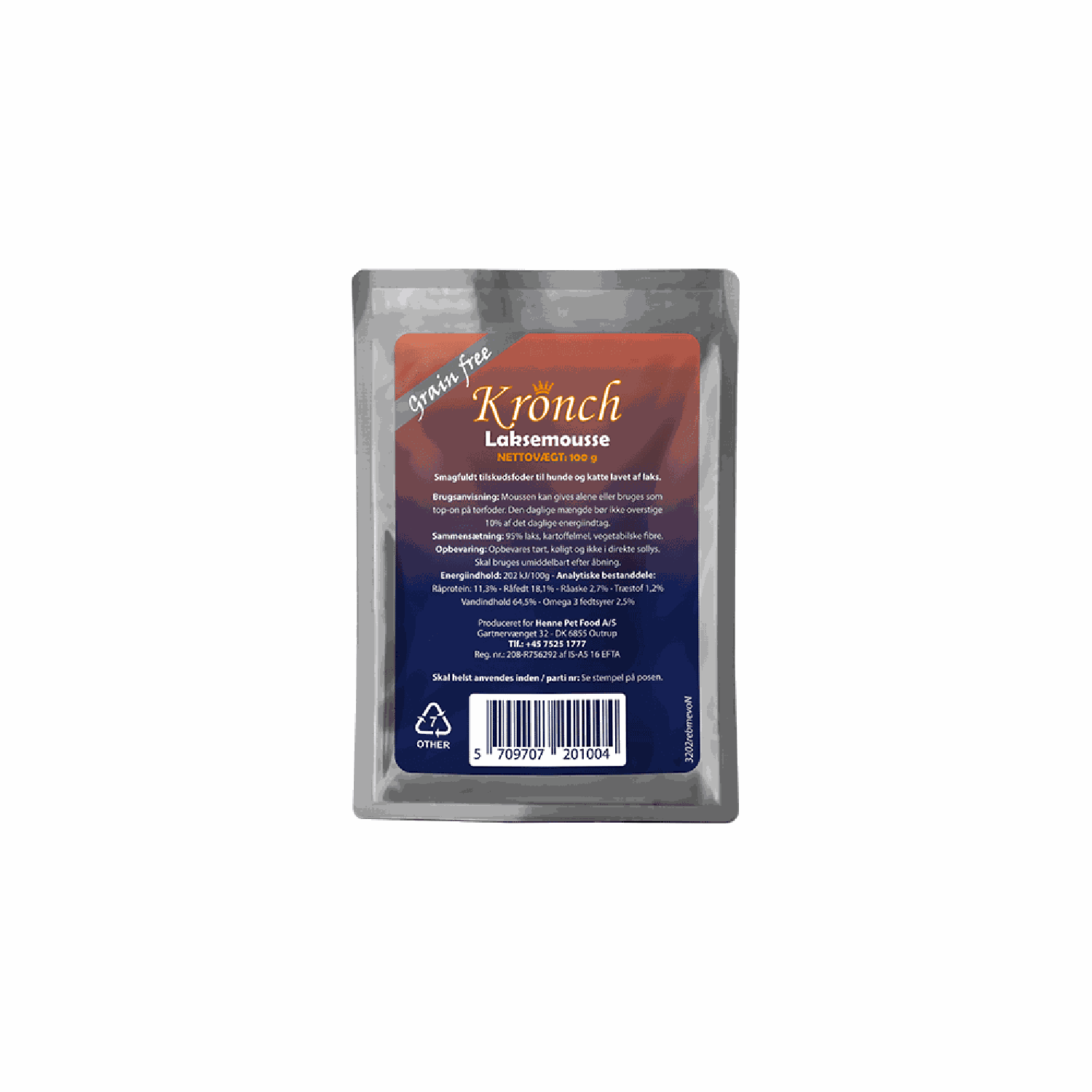 Kronch Laksemousse 100 g - Kattemad