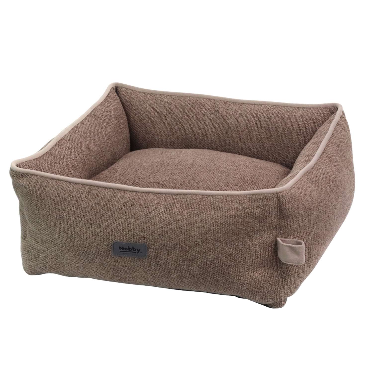 Hundeseng / kurv - Komfort seng LINOU - 60 x 48 x 19 cm - Brun