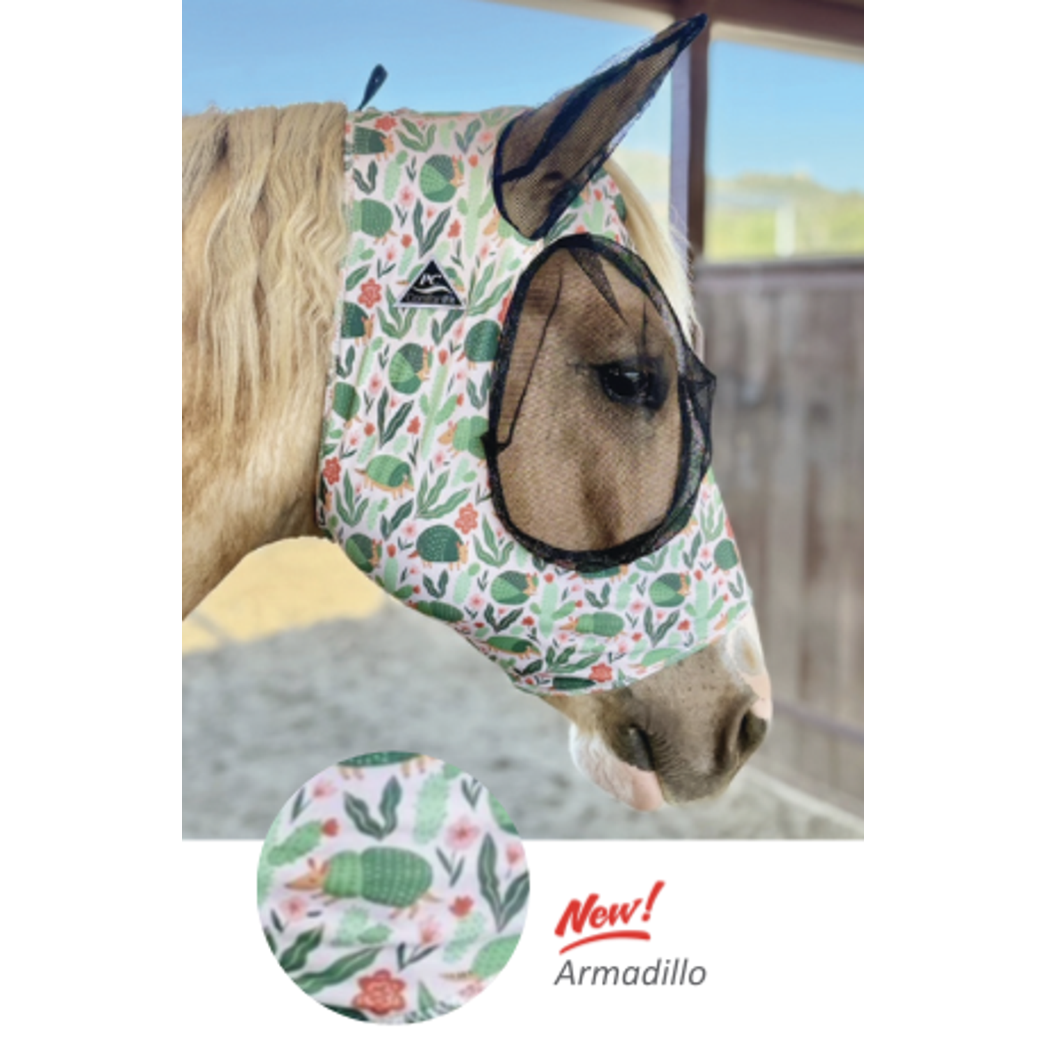 Comfort-Fit Fluemaske - Armadillo - Full horse