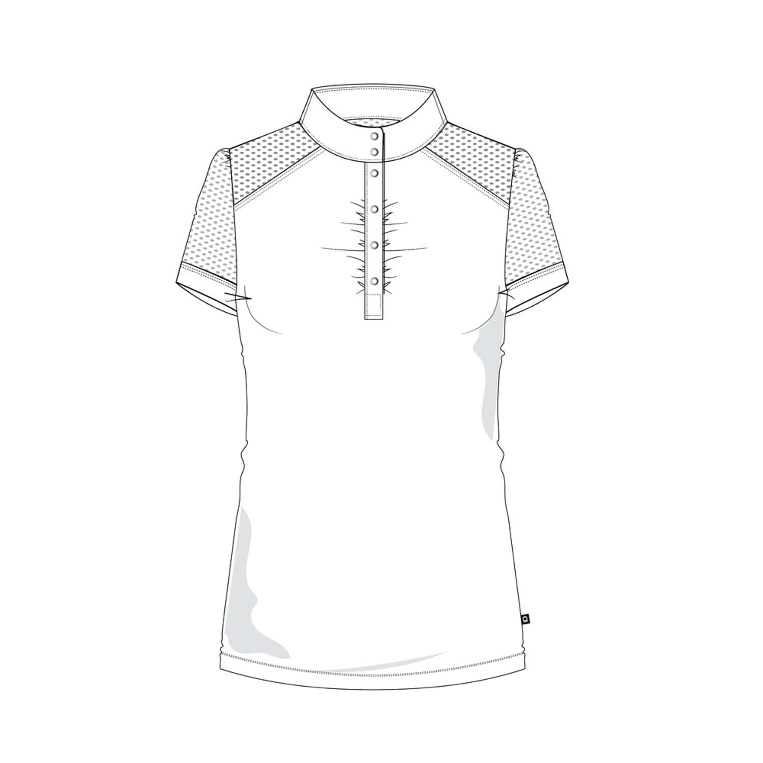 EQ Hazel SS stævnebluse - White - XS