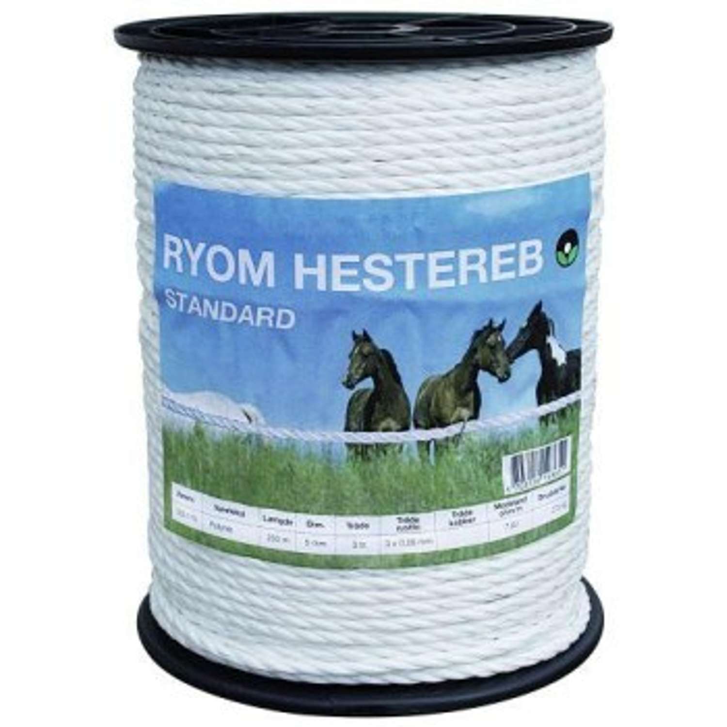Polyreb hvid standard 5 mm - 200 meter