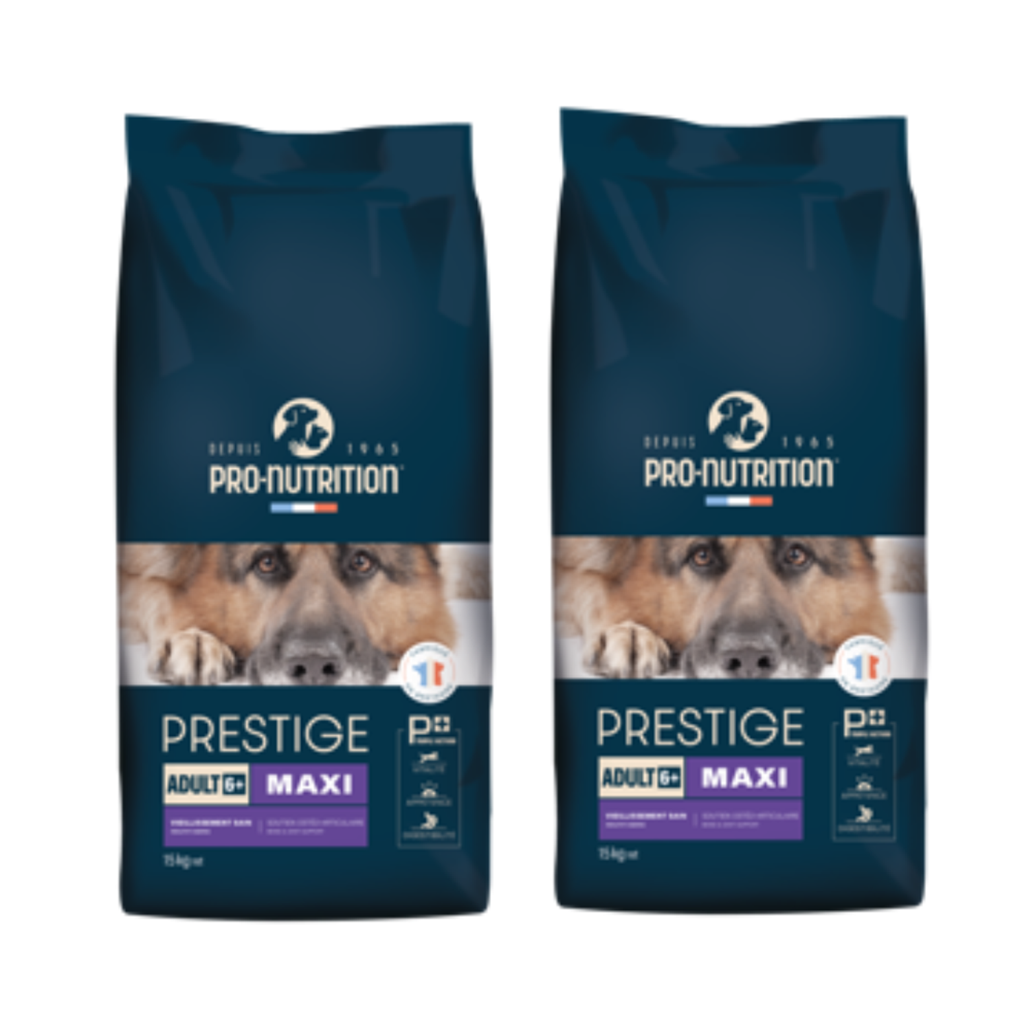 2 x Prestige 6+ Maxi 15kg - 15 kg - Hundefoder