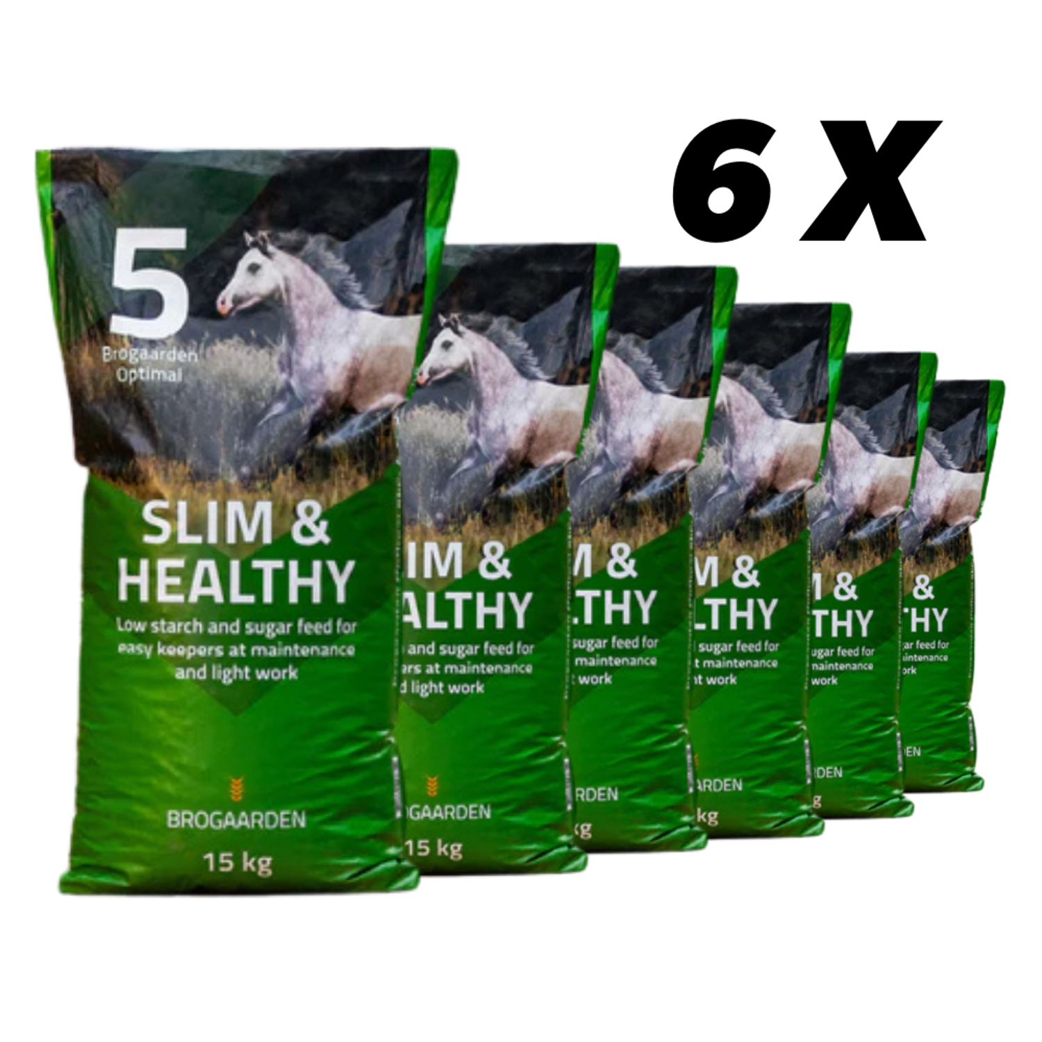 Brogaarden Optimal #5 Slim & Healthy - 6 x 15 kg - Hestefoder