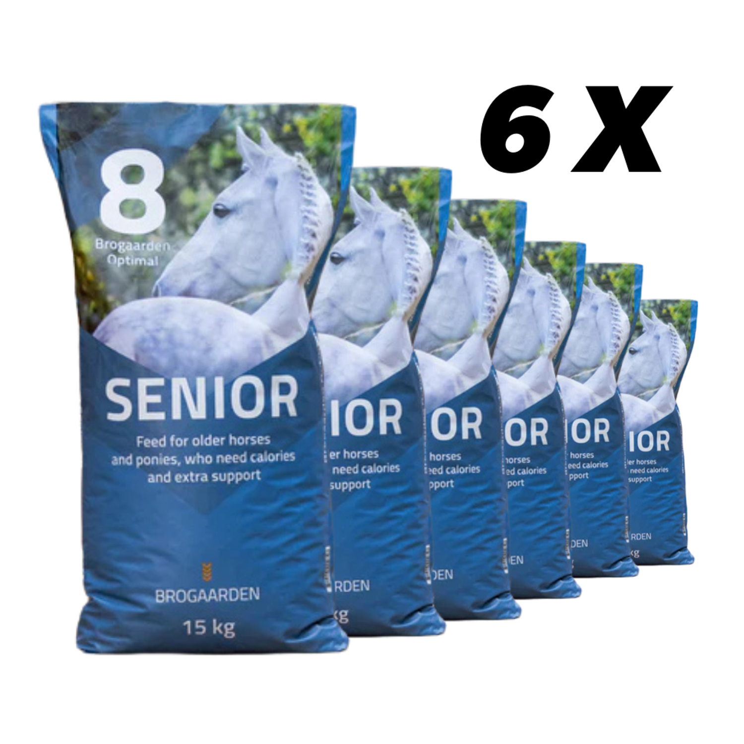 Brogaarden Optimal #8 Senior - 6 x 15 kg - Hestefoder