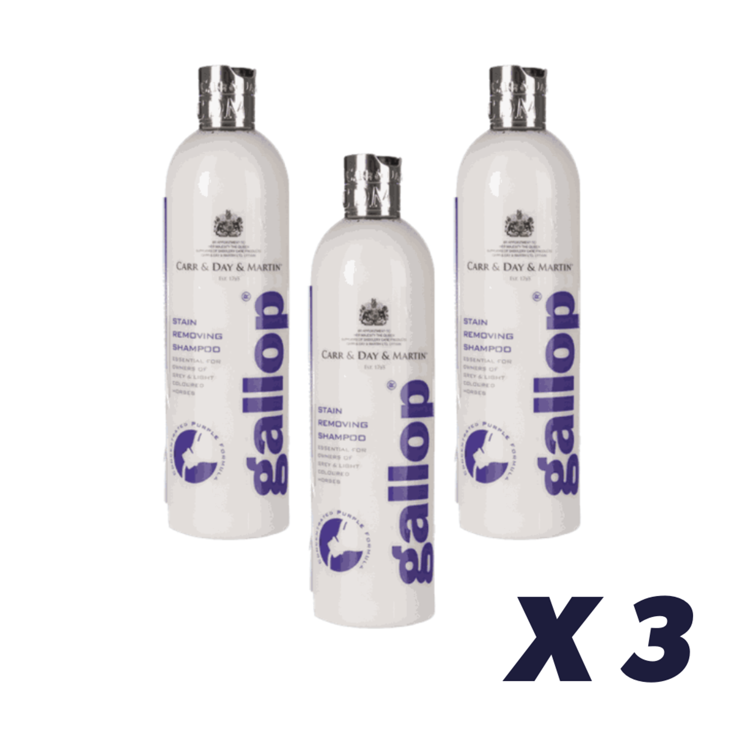 3 x CDM Gallop Stain Removing Shampoo 500 ml - 500 ml