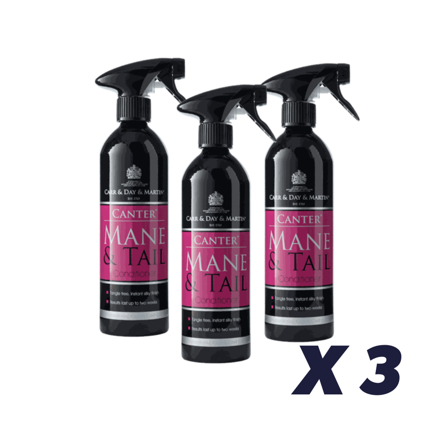 3 x CDM Canter Mane & Tail - 500 ml - 500 ml