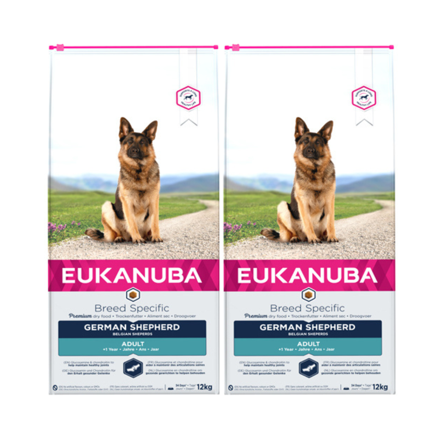 2 x EUKANUBA German Shepherd (Schæferhund) 12 kg - 12 kg - Hundefoder