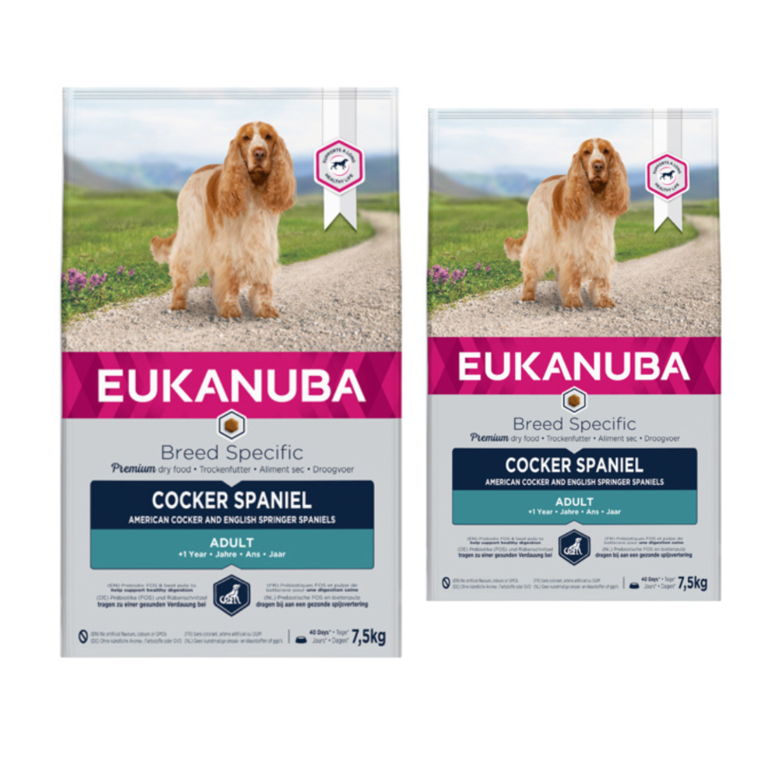 2 x EUKANUBA Cocker Spaniel 7,5 kg - 7,5 kg - Hundefoder