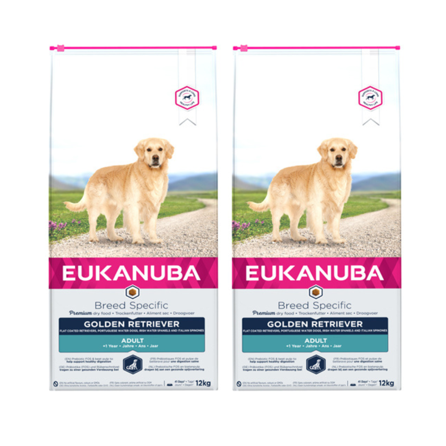 2 x EUKANUBA Golden Retriever 12 kg - 12 kg - Hundefoder