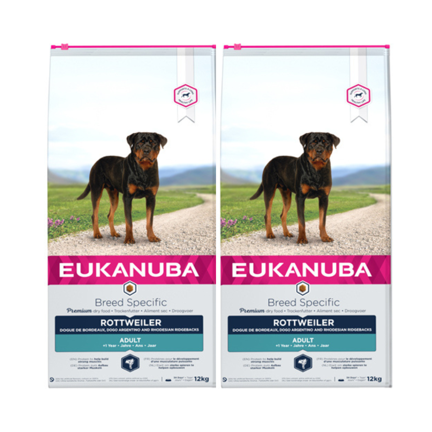 2 x EUKANUBA Rottweiler 12 kg - 12 kg - Hundefoder