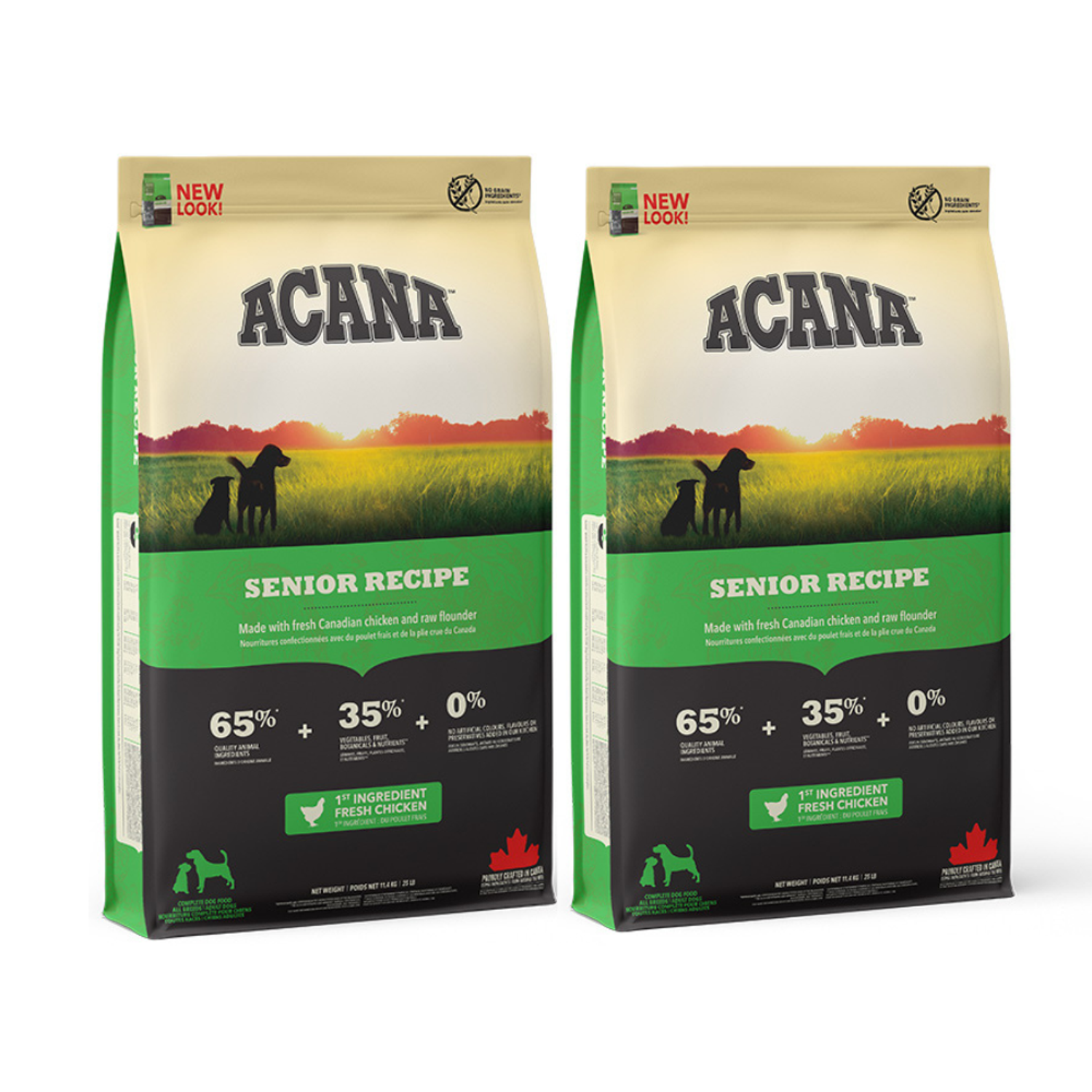 2 x Acana Senior Recipé 11,4 kg - 11,4 kg - Hundefoder