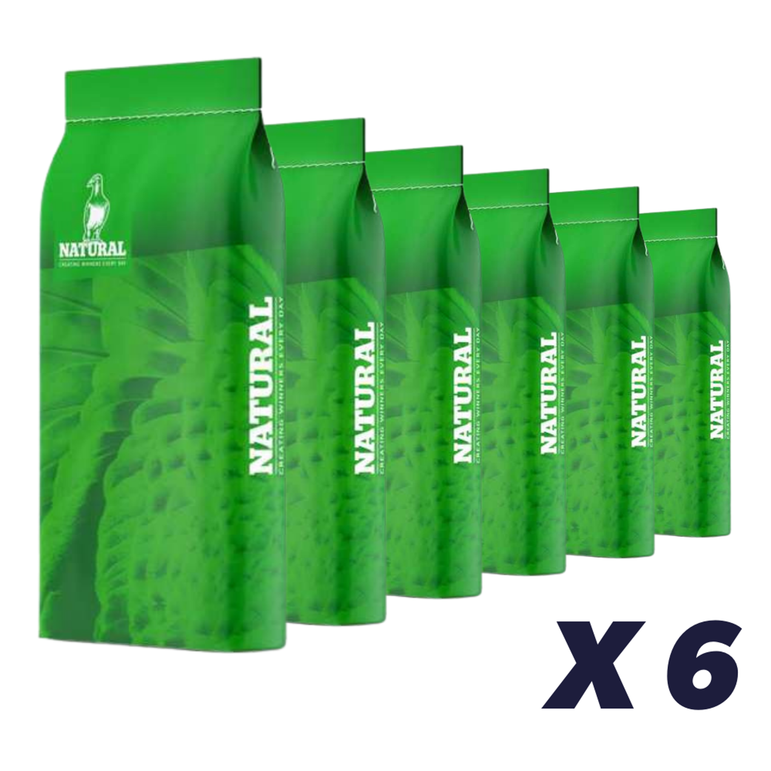 6 x Natural Racedue 1 (små frø), 20 kg - 20 kg - Duefoder