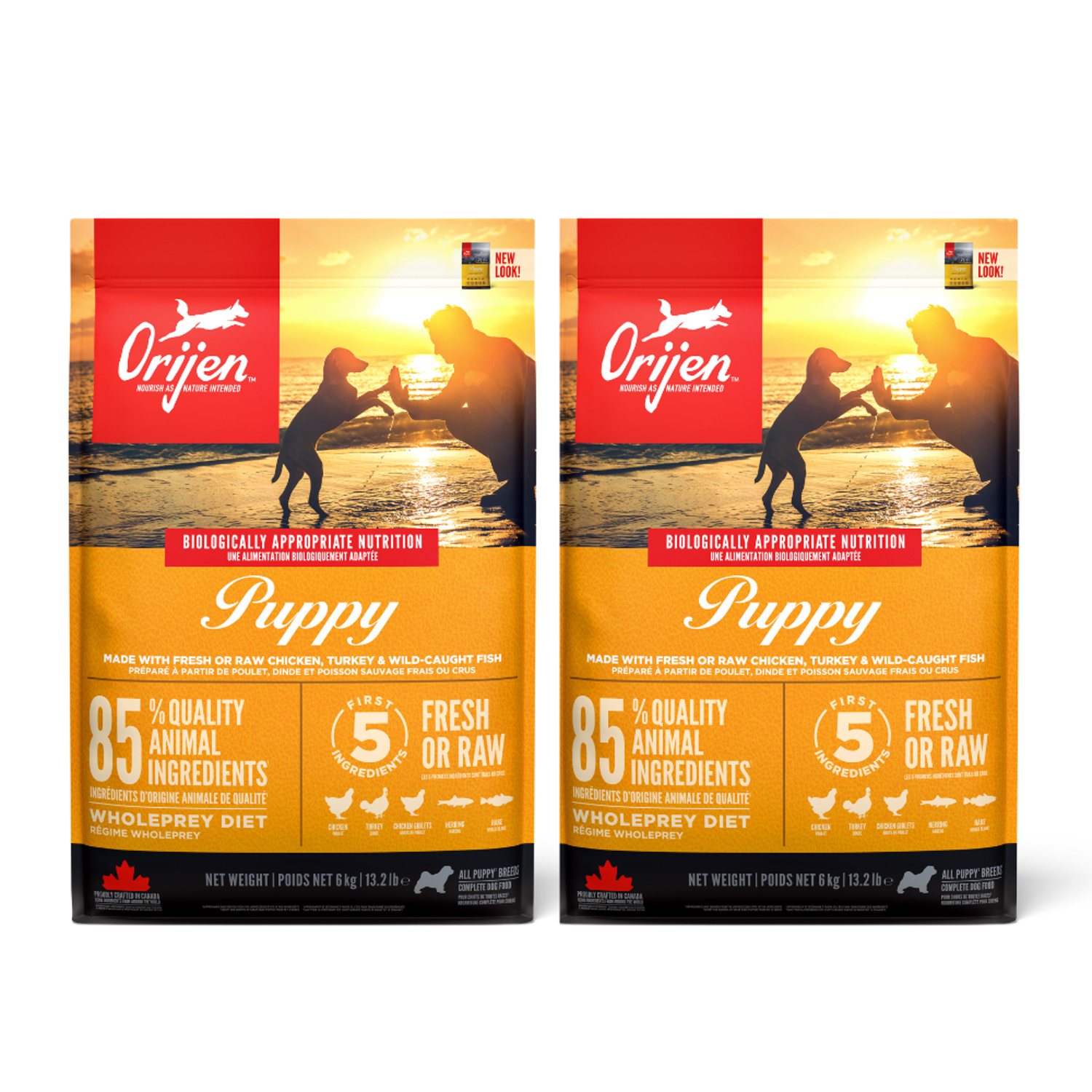 2 x ORIJEN Puppy - 6 kg - Hundefoder