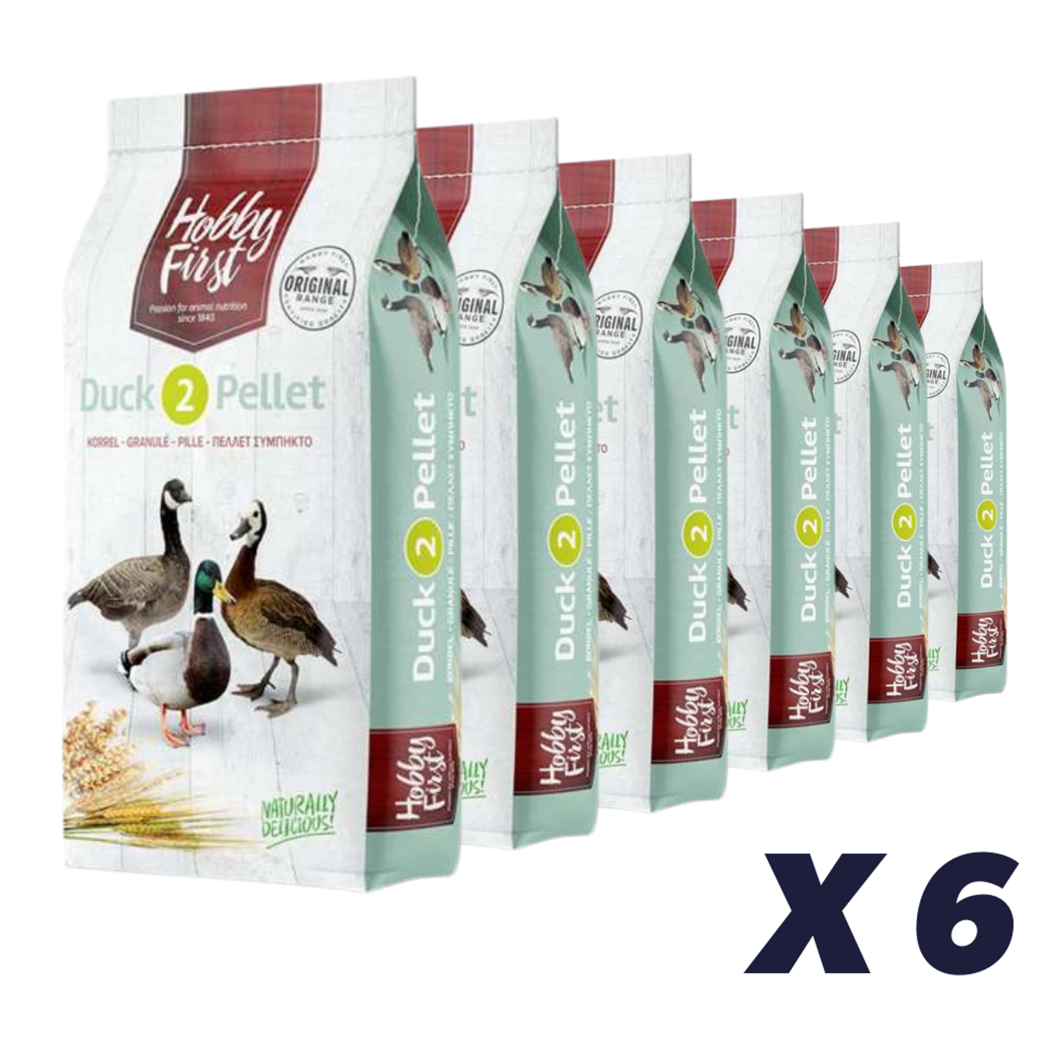 6 x Hobby First, Duck 2 Pellet, 20 kg - 20 kg