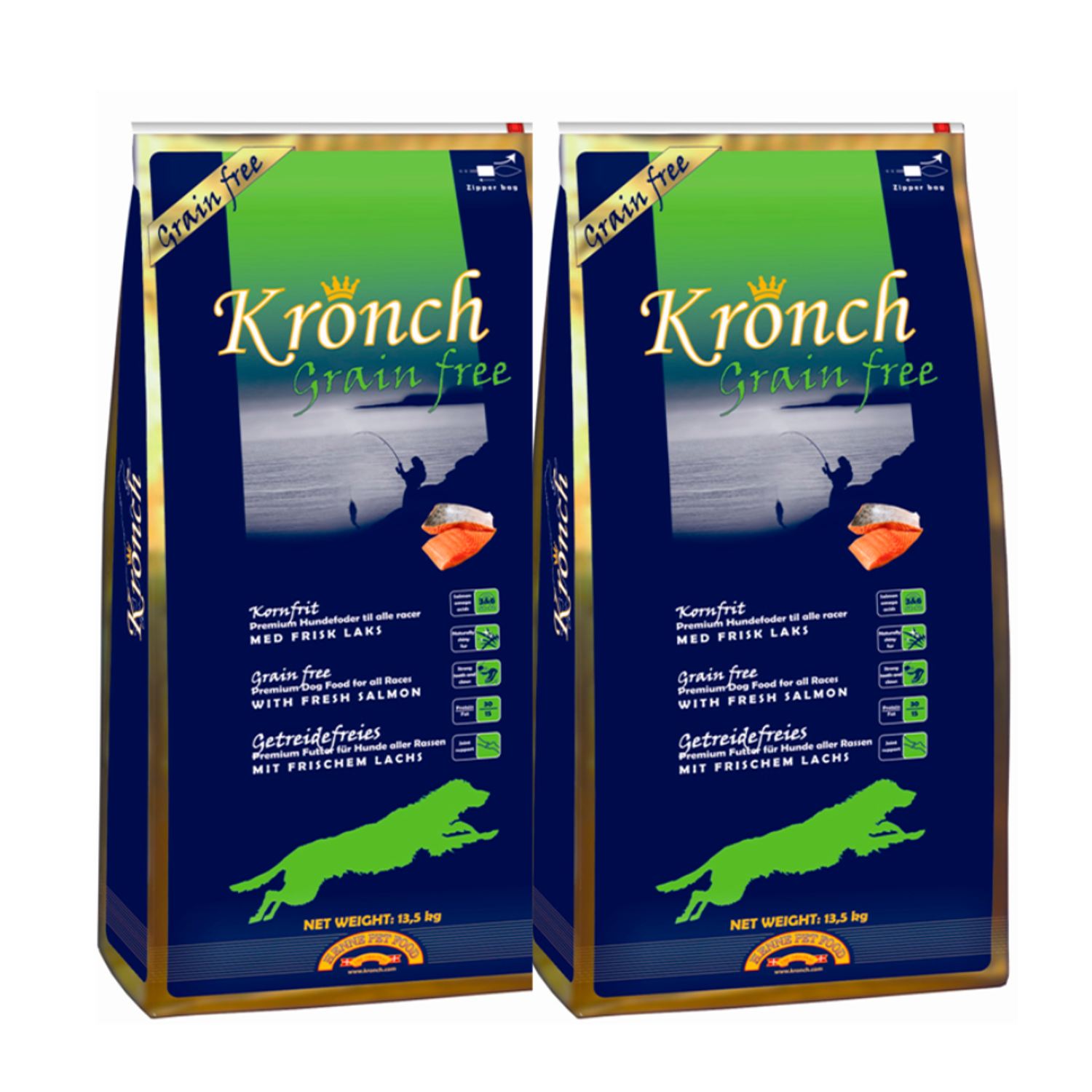 2 x Kronch Grain Free - 13,5 kg - Hundefoder