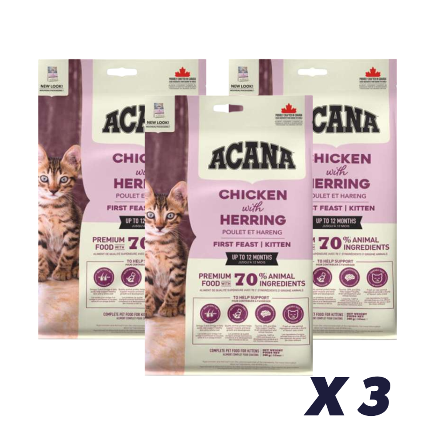 3 x ACANA CAT First Feast - 340 g - Kattemad