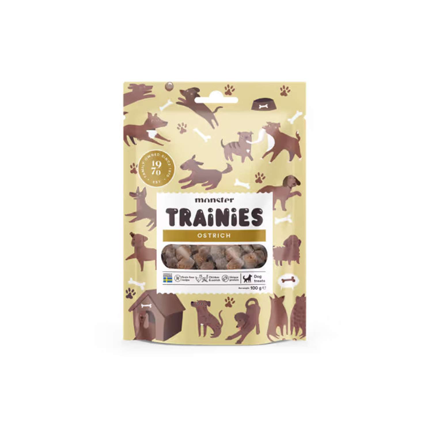 Monster Dog Treats Trainies Struds 100 g - Hundesnacks / Godbidder