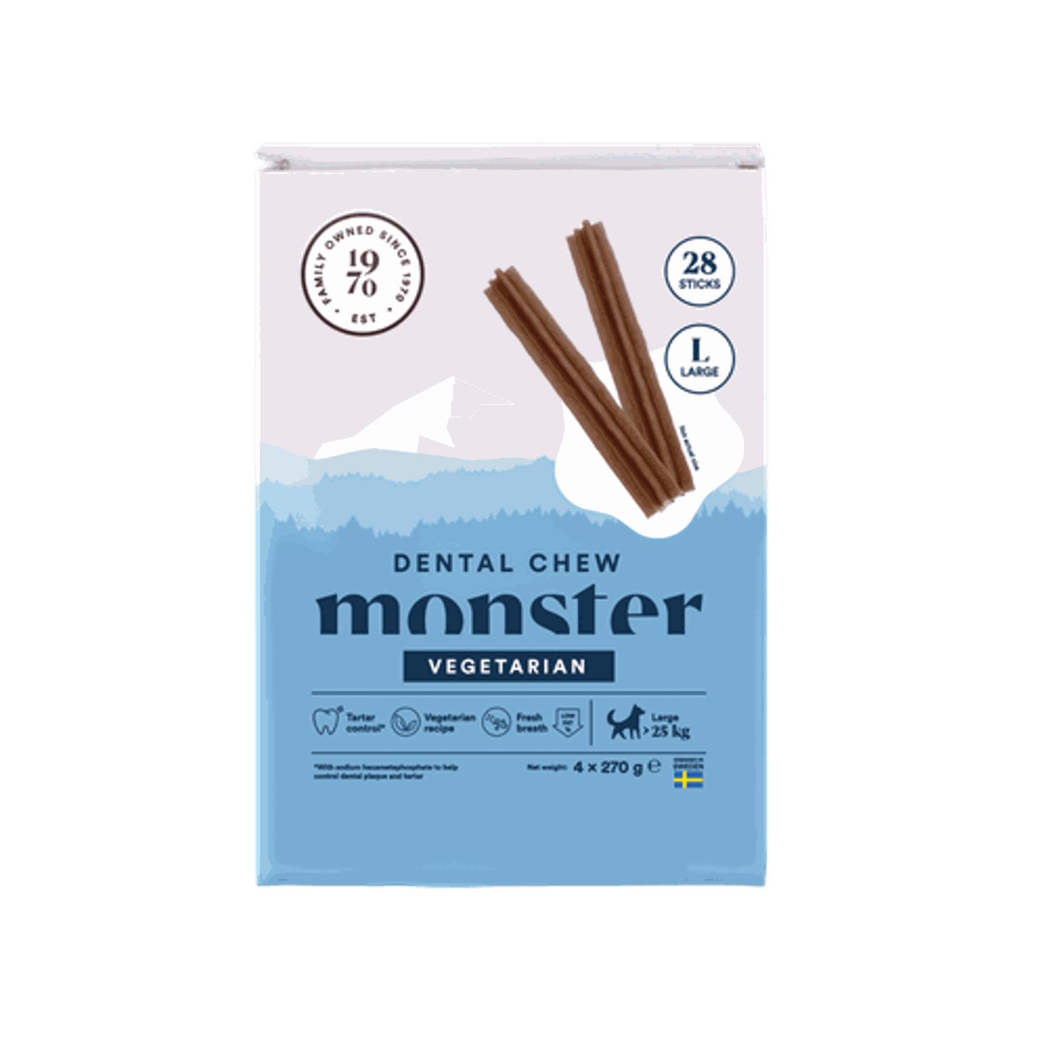 Monster Dog Dental Chew Veg. 28 stk - 28 stk. total 224 g - Hundesnacks / Godbidder