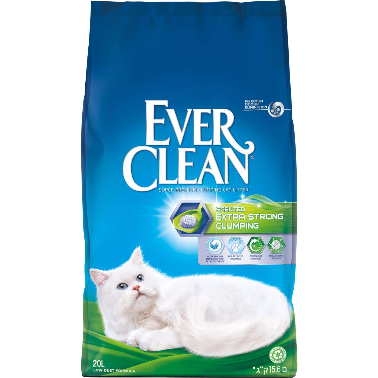 Ever Clean Kattegrus - Extra Strenght m. Parfume 20 liter - 20 L