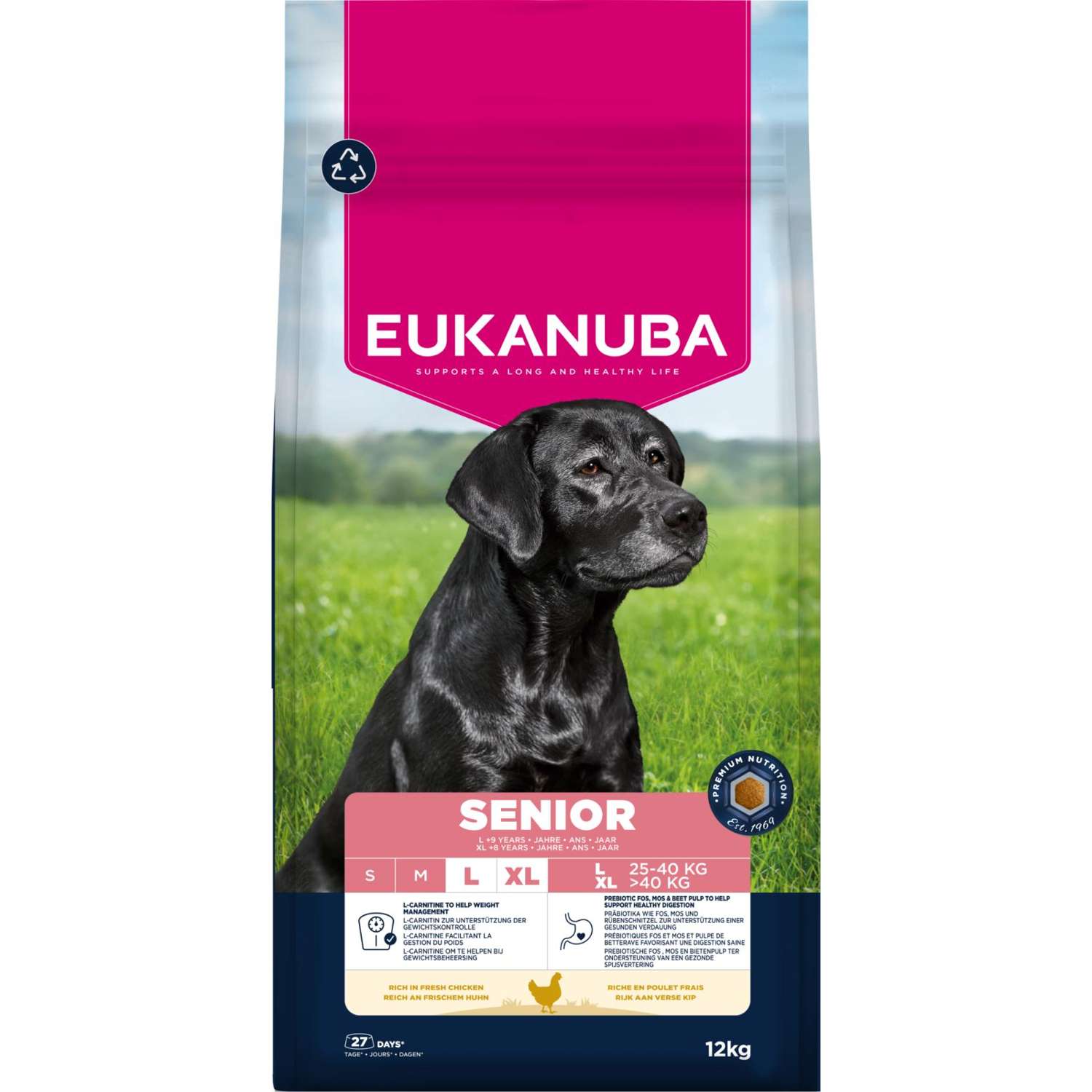 EUKANUBA Senior Large Breed kylling - 12 kg - Hundefoder