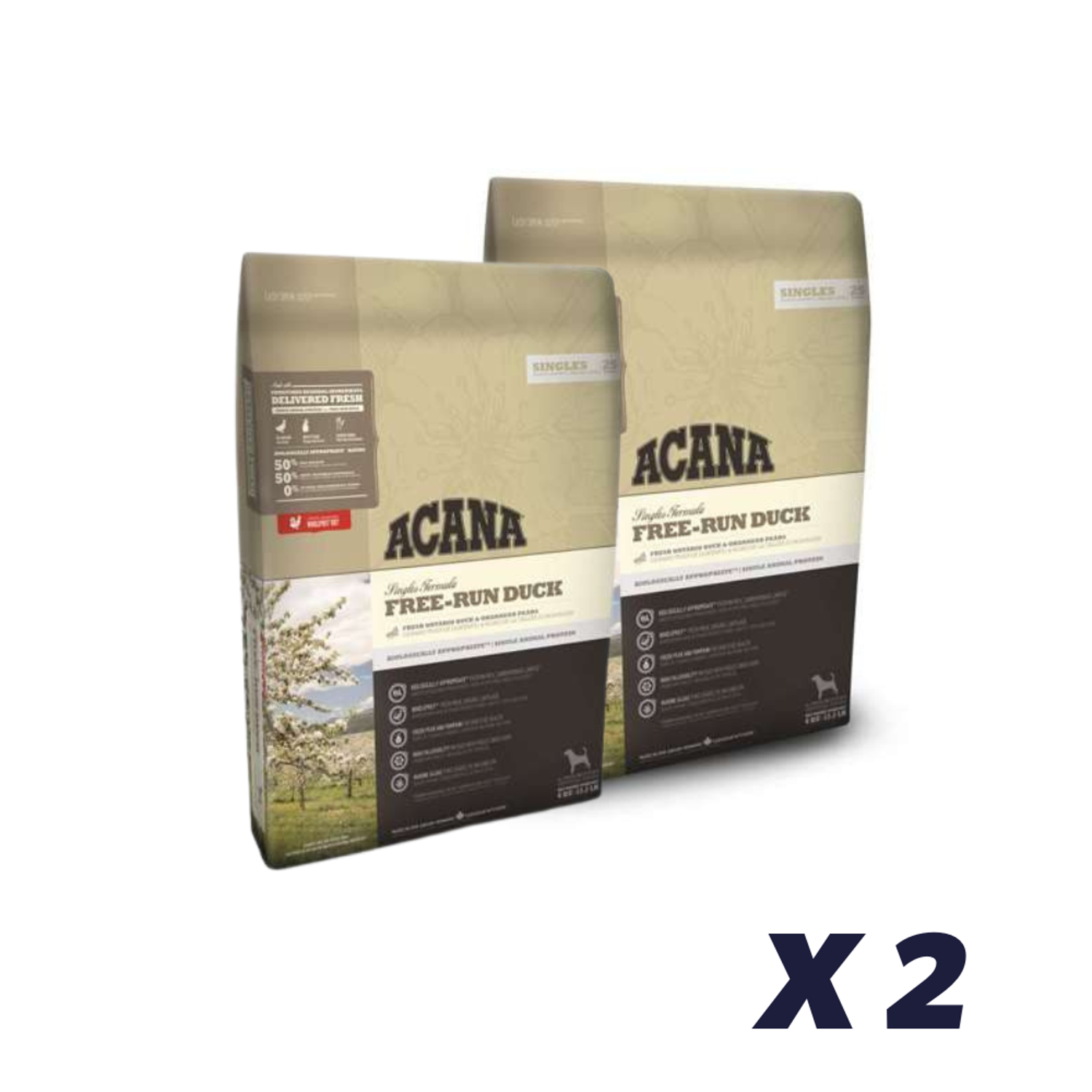 2 x Acana Free-Run Duck - 6 kg - Hundefoder