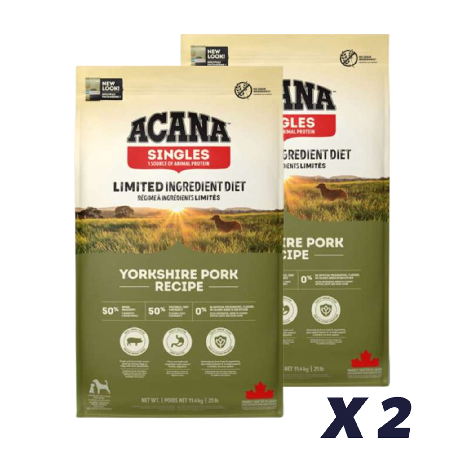 2 x Acana Yorkshire Pork - 11,4 kg - Hundefoder