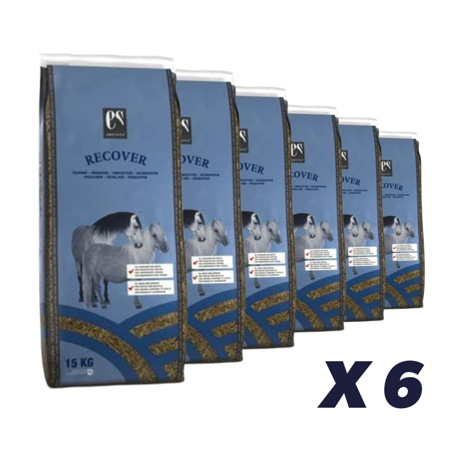 6 x Equsana Recover 15 kg - 15 kg - Hestefoder